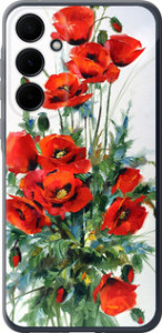 Чехол для Samsung Galaxy A35 Маки (Белый)