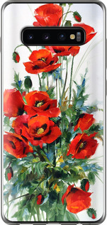 Чехол для Samsung Galaxy S10 Plus Маки (Білий)