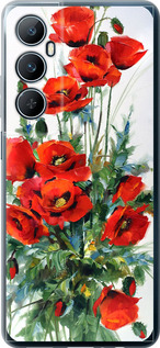 Чохол для Realme C65 4G Маки (Білий)
