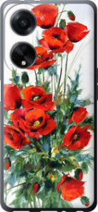 Чохол для Oppo A98 Маки (Білий)