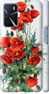 Чехол для Oppo A54s Маки (Белый)