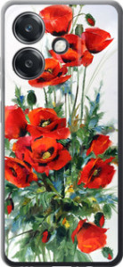 Чохол для Oppo A3 4G Маки (Білий)