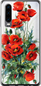 Чохол для Huawei P30 Маки (Білий)