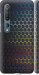 Чехол для Xiaomi Mi 10 Переливающиеся соты (Черный)