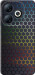 Чехол для Tecno Spark 20 Переливающиеся соты (Черный)