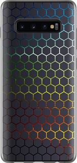 Чохол для Samsung Galaxy S10 Plus Переливаються соти (Чорний)