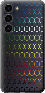 Чохол для Samsung Galaxy S23 Переливаючі соти (Чорний)