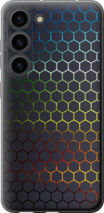 Чохол для Samsung Galaxy S23 Переливаючі соти (Чорний)