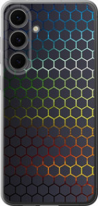 Чехол для Samsung Galaxy S24 FE Переливающиеся соты (Черный)
