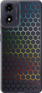 Чохол для Motorola Moto G04 Переливаючі соти (Чорний)