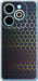 Чехол для Infinix Hot 40i Переливающиеся соты (Черный)