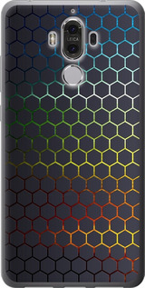 Чехол для Huawei Mate 9 Переливающиеся соты (Черный)