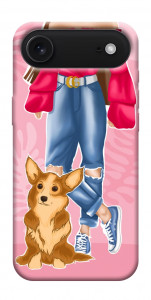 Чохол Girl and corgi для iPhone 17 Air