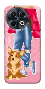 Чохол Girl and corgi для TECNO Spark 30 Pro (KL7)