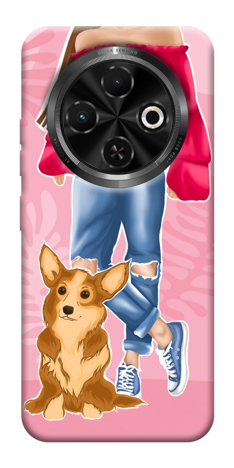 Чехол Girl and corgi для TECNO Spark 30C (KL5n)