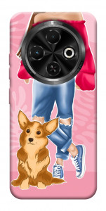Чехол Girl and corgi для TECNO Spark 30C (KL5n)