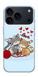 Чехол Два кота Love для iPhone 17 Pro Max