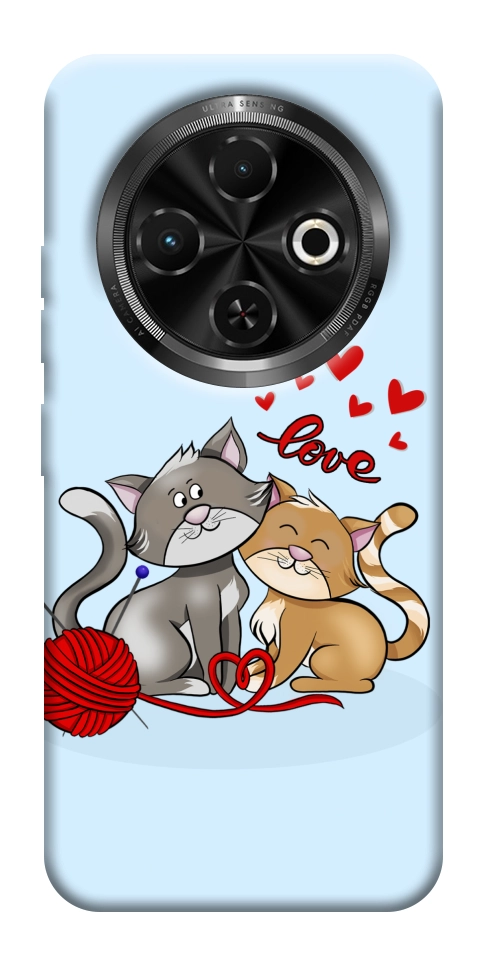 Чехол Два кота Love для TECNO Spark 30C (KL5n)