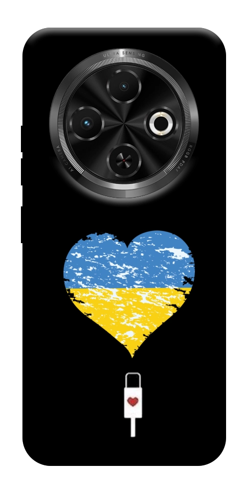 Чехол З Україною в серці для TECNO Spark 30C (KL5n)