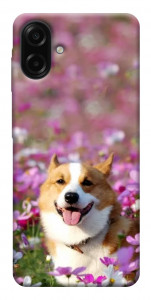 Чехол Корги в цветах для Galaxy A07