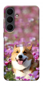 Чехол Корги в цветах для Galaxy S25 FE