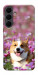 Чехол Корги в цветах для Galaxy S25 FE