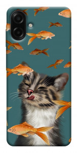 Чехол Cat with fish для Galaxy A07