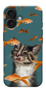 Чохол Cat with fish для iPhone 17