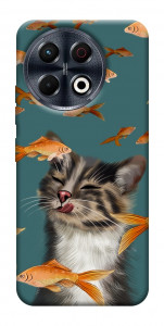 Чохол Cat with fish для TECNO Spark 30 Pro (KL7)