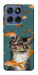 Чехол Cat with fish для Motorola Edge 60 Fusion