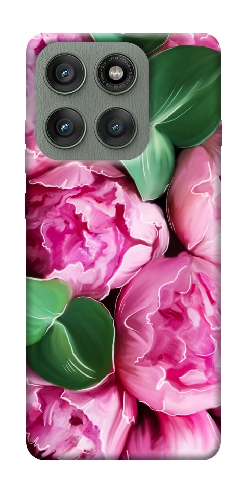 Чохол Пахкі півонії для Motorola Edge 60 Pro