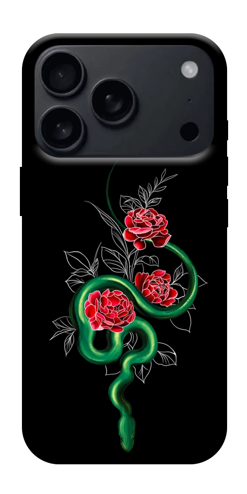 Чохол Snake in flowers для iPhone 17 Pro Max
