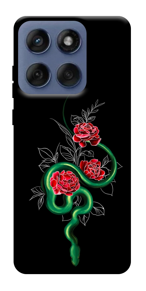 Чохол Snake in flowers для Motorola Edge 60 Fusion