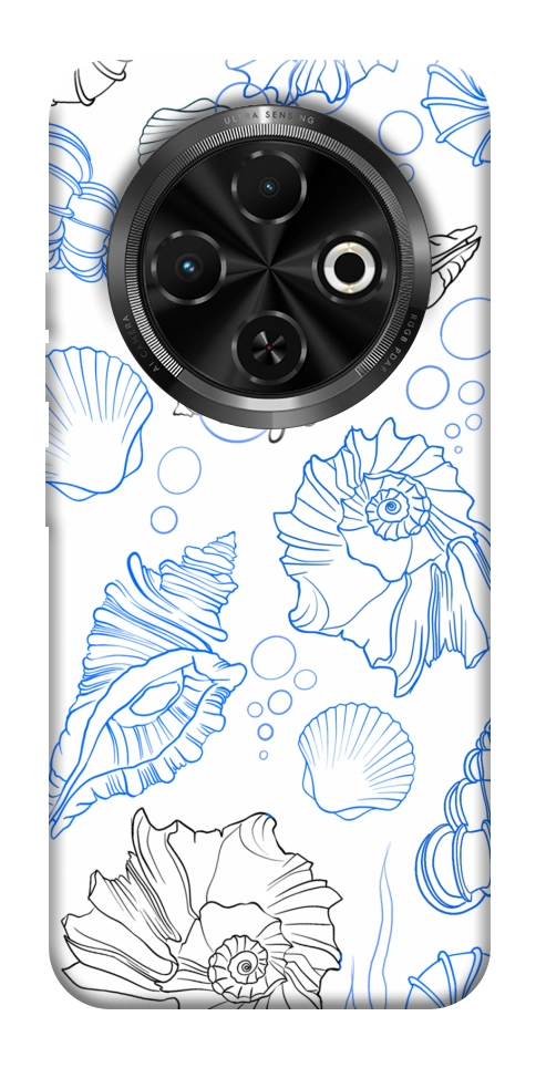 Чехол Морские ракушки для TECNO Spark 30C (KL5n)