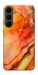 Чехол Красный коралл мрамор для Galaxy S25 FE