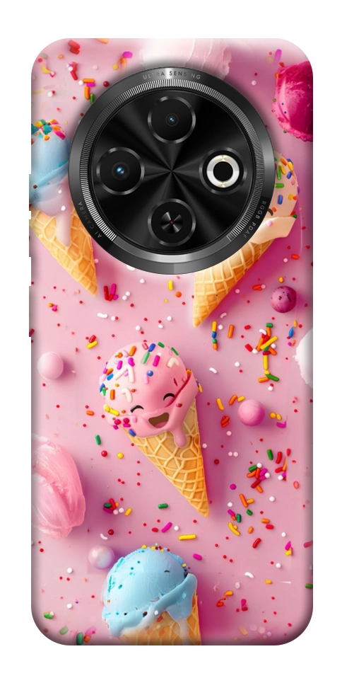 Чехол Веселое мороженое для TECNO Spark 30C (KL5n)