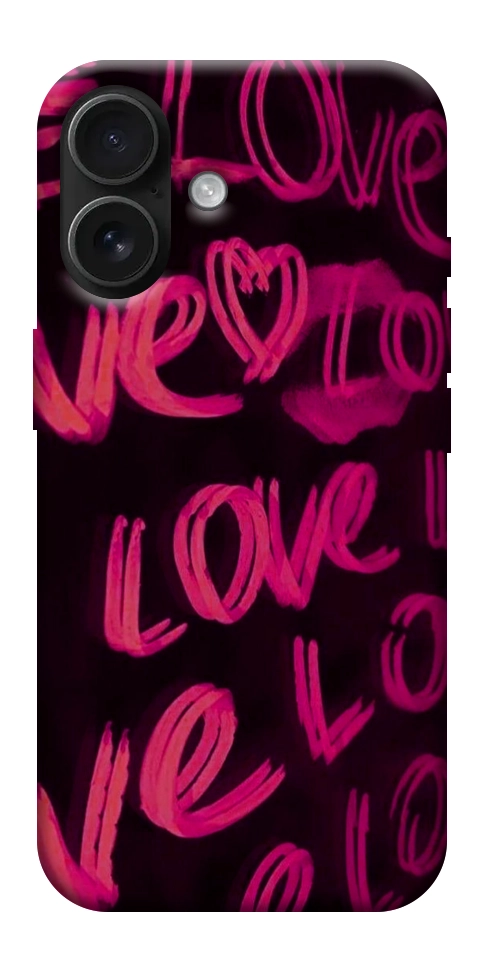 Чохол Neon love для iPhone 17