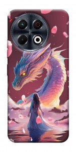 Чохол Girl and dragon для TECNO Spark 30 Pro (KL7)