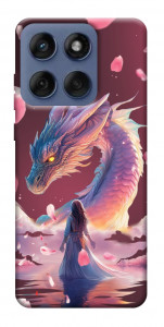 Чохол Girl and dragon для Motorola Edge 60 Fusion