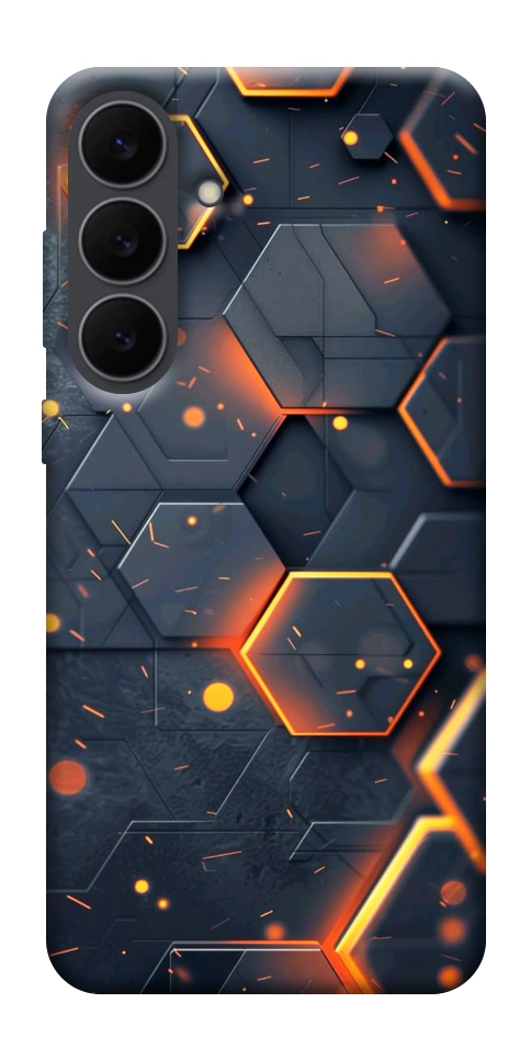 Чехол Burning hex pattern для Galaxy S25 FE