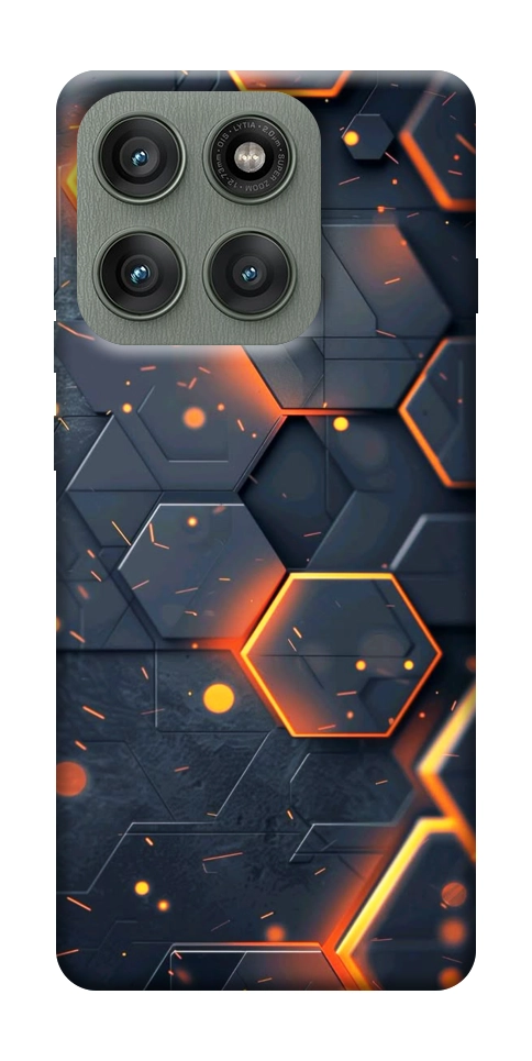 Чохол Burning hex pattern для Motorola Edge 60 Pro