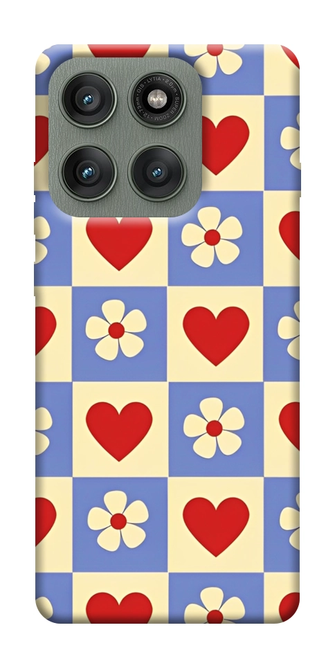 Чохол Серця-квіточки для Motorola Edge 60 Pro