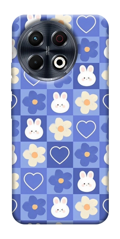 Чохол Кролики-квіточки для TECNO Spark 30 Pro (KL7)