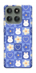 Чохол Кролики-квіточки для Motorola Edge 60 Pro