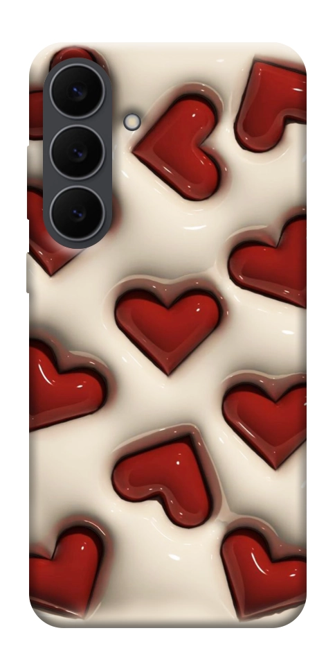 Чехол Выпуклые сердца для Galaxy S25 FE