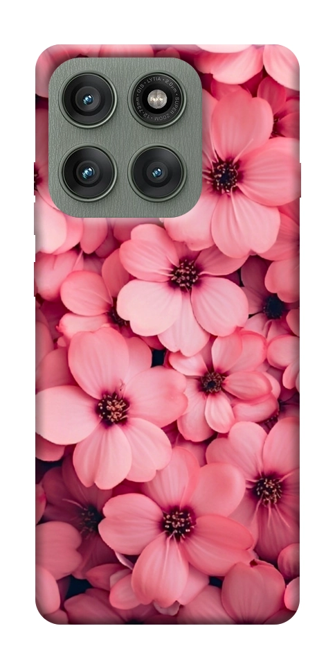 Чохол Pink flowers для Motorola Edge 60 Pro