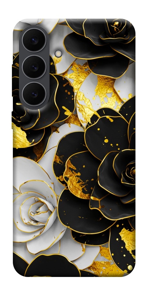 Чехол Flower black-white для Galaxy S25 FE