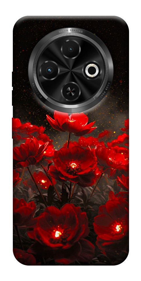 Чехол Burning flowers для TECNO Spark 30C (KL5n)