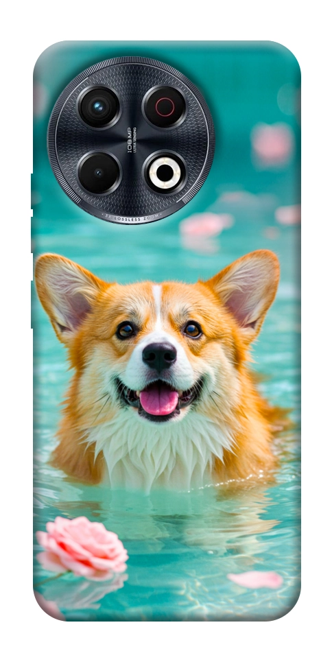 Чохол Swimming corgi для TECNO Spark 30 Pro (KL7)