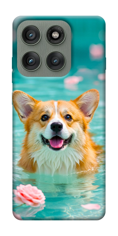 Чохол Swimming corgi для Motorola Edge 60 Pro